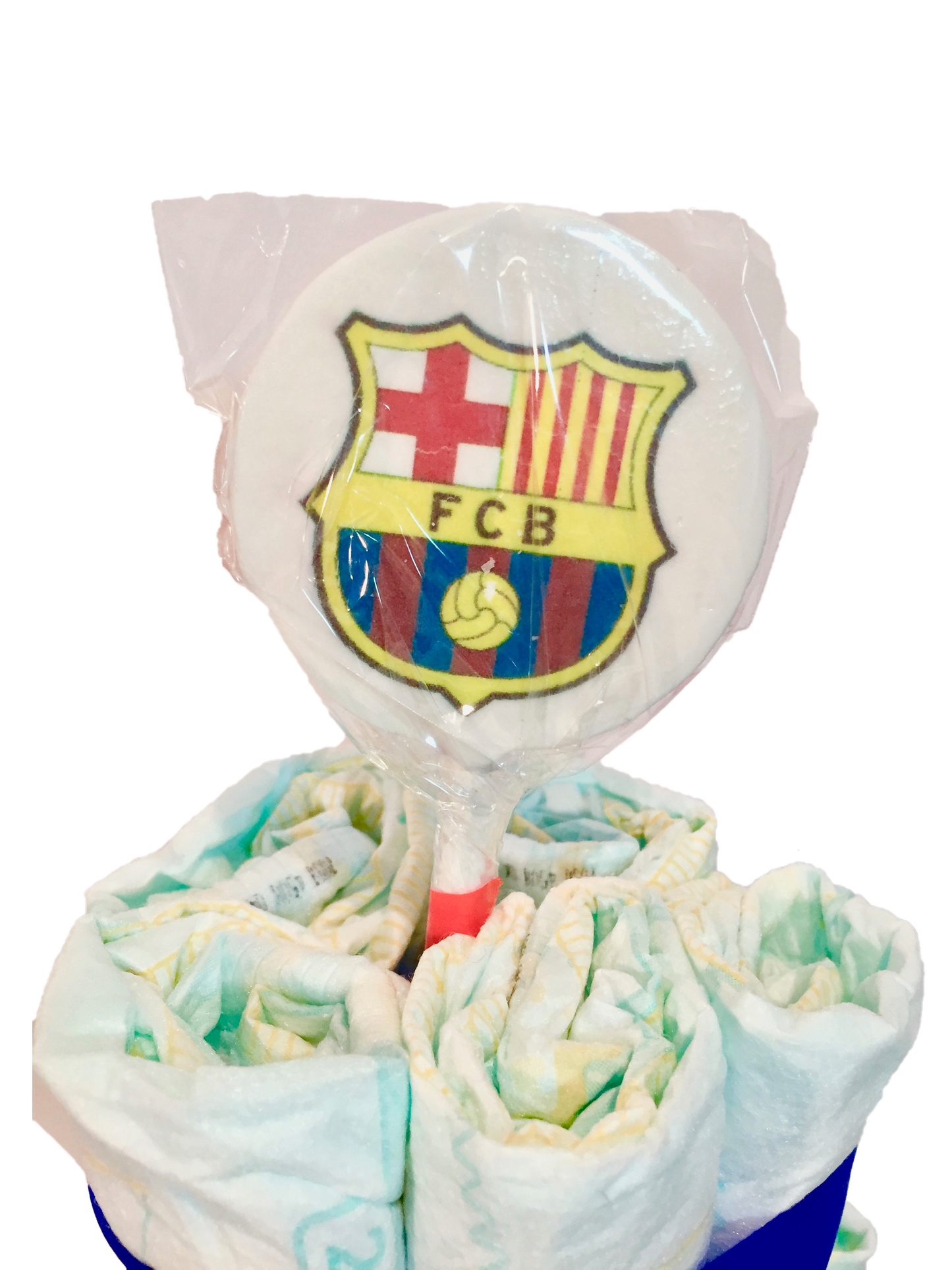 Tarta de pañales F.C. Barcelona