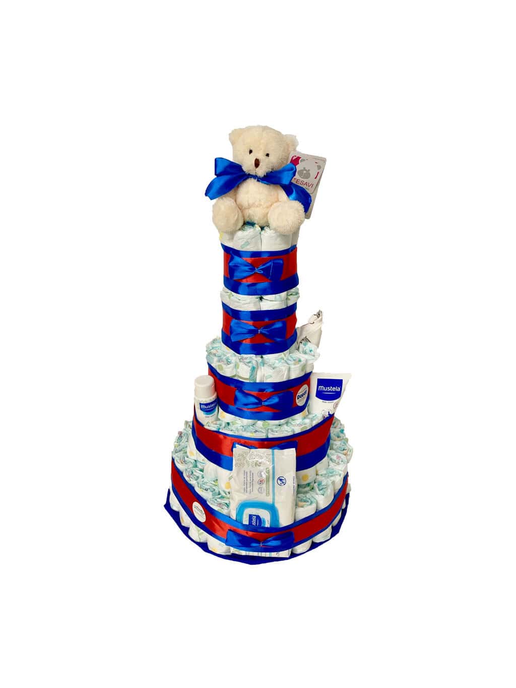 Tarta de pañales F.C. Barcelona Mustela