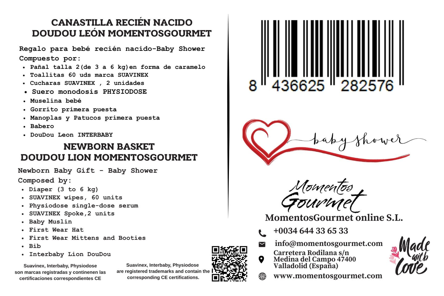 Canastilla recién nacido Dou Dou León