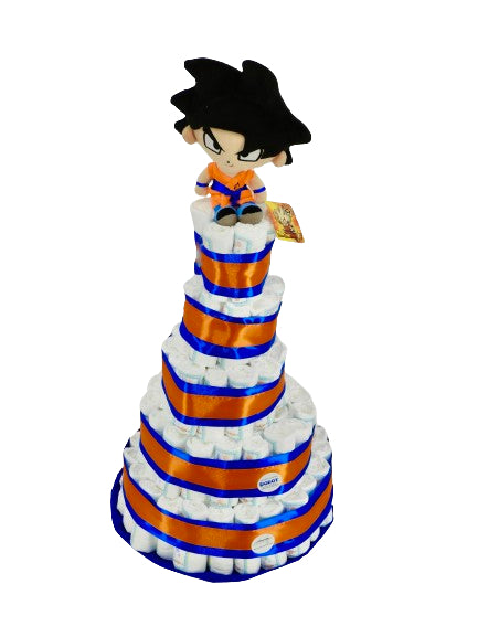 Tarta de pañales Dragon ball Goku