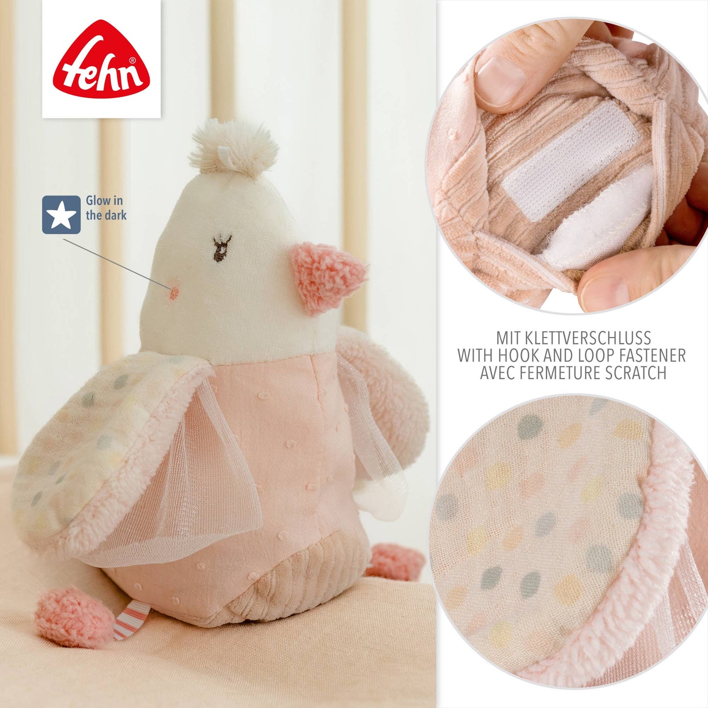 Animal pájaro que calienta, con bolsa térmica extraíble