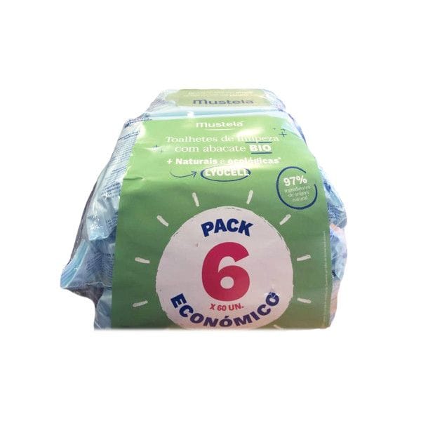 Toallitas Mustela pack 6x 60 unidades 360 unidades