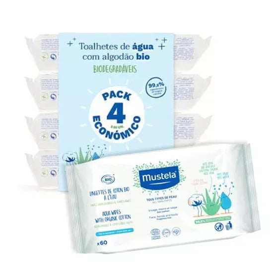 Toallitas Mustela Biodegradables Pack ( 4x 60uds ) 240 unds