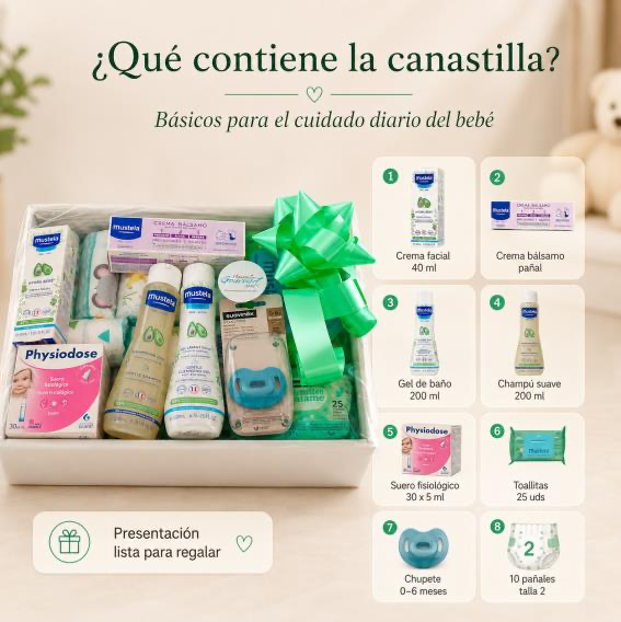 Cesta De Regalo Para Recién Nacido MomentosGourmet