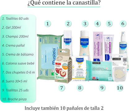 Canastilla bebé recién nacido Mustela-Suavinex