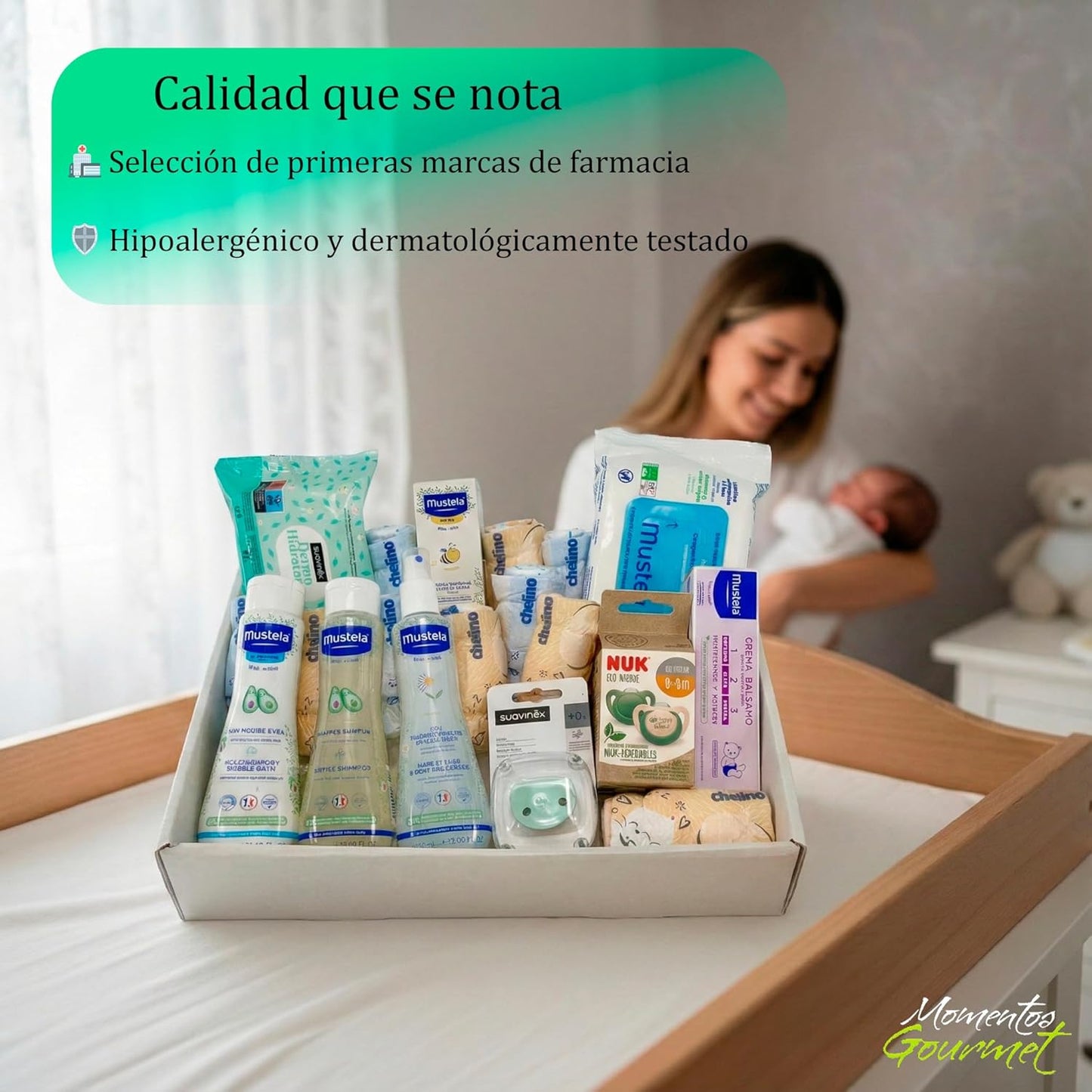 Canastilla bebé recién nacido Mustela-Suavinex