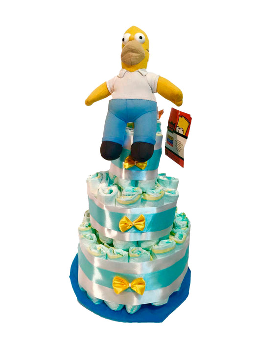 Tarta de pañales DODOT Homer Simpson