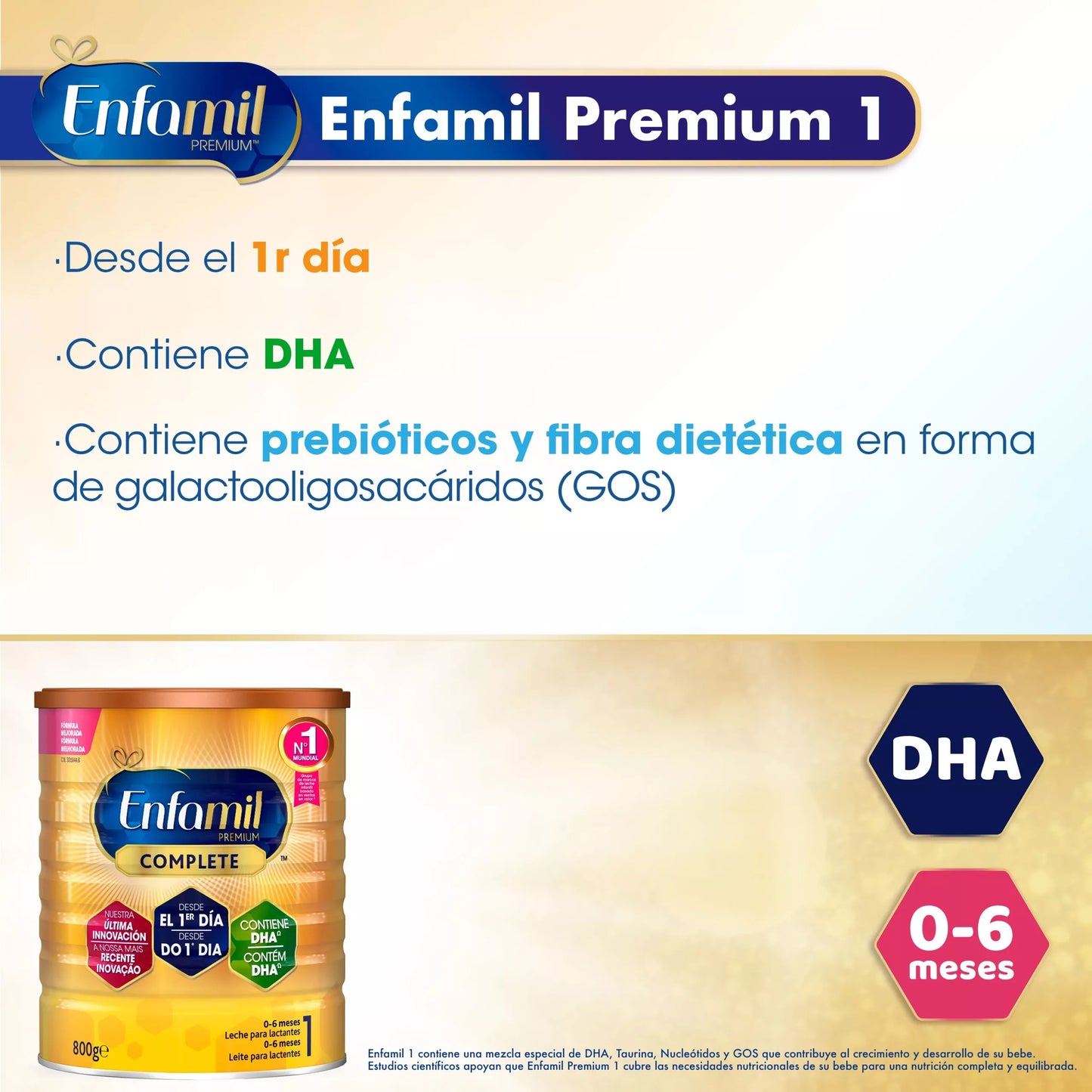 Leche de Fórmula para bebé Enfamil Premium Complete 1 800gr