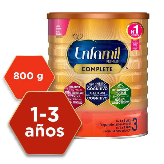 Leche de Fórmula para bebé Enfamil Premium Complete 3 800gr