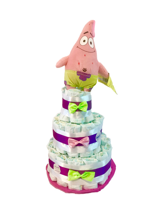 Tarta de pañales DODOT Bob esponja Patricio