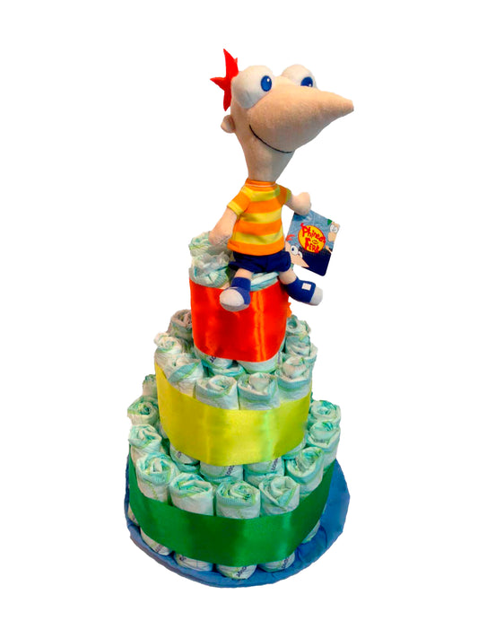 Tarta de pañales DODOT Phineas and Ferb (Phineas)