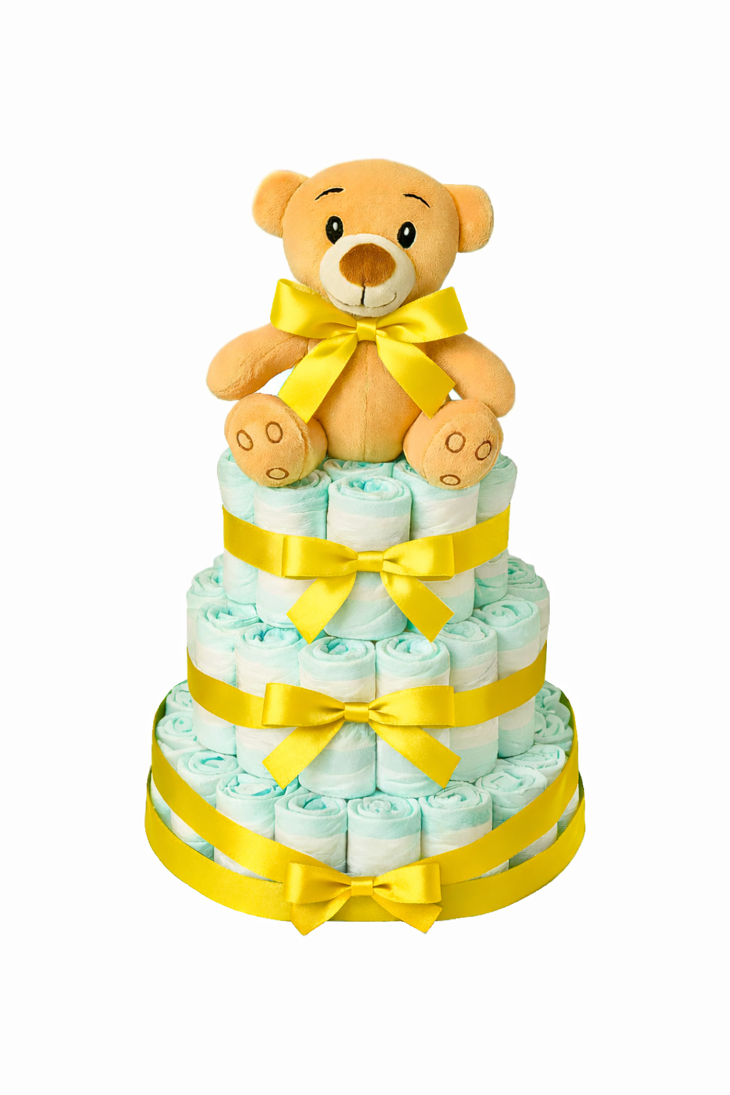 Tarta de pañales Osito Primavera