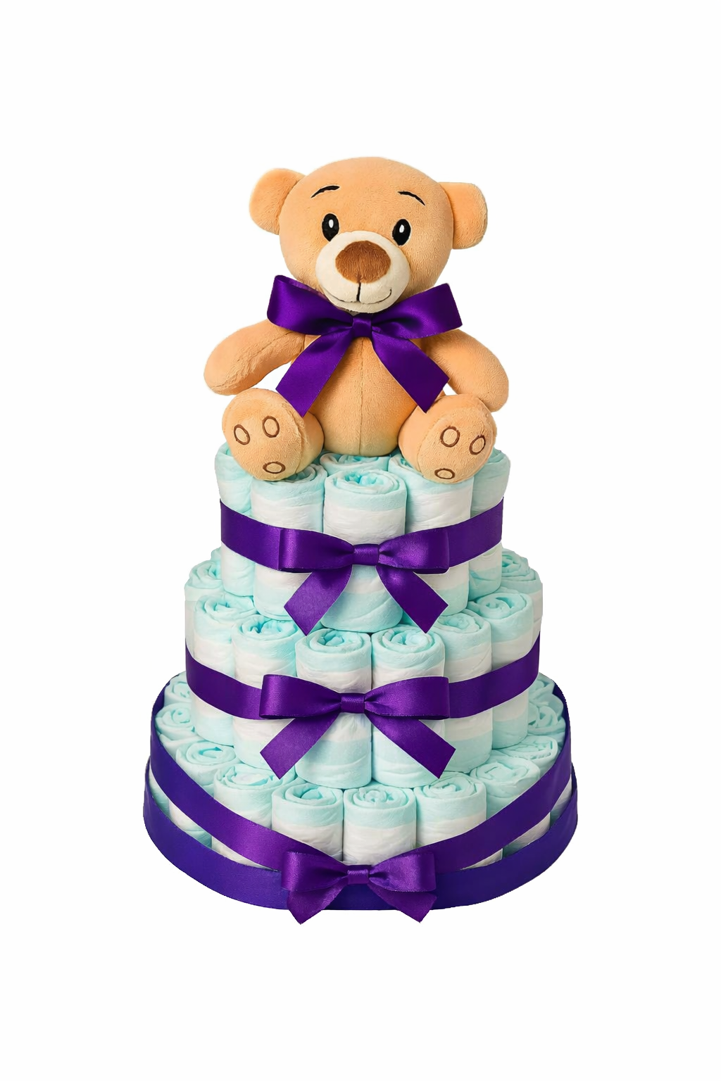 Tarta de pañales Osito Primavera