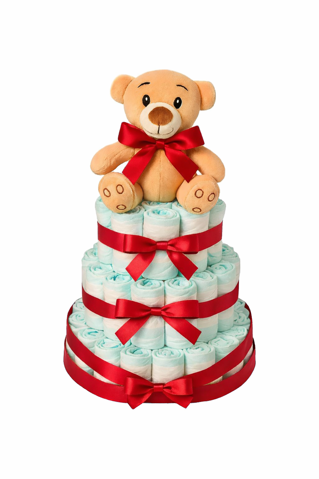 Tarta de pañales Osito Primavera