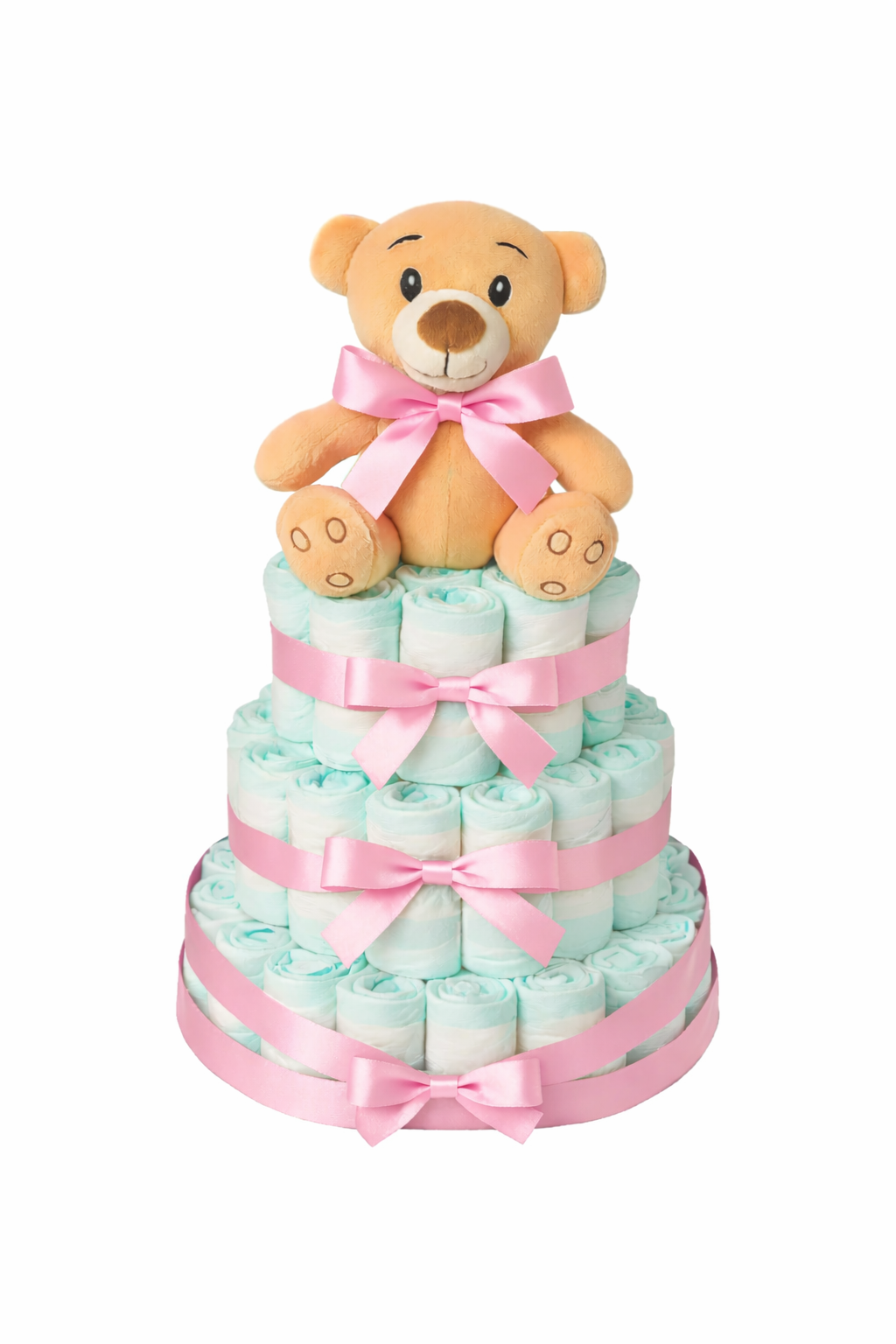 Tarta de pañales Osito Primavera