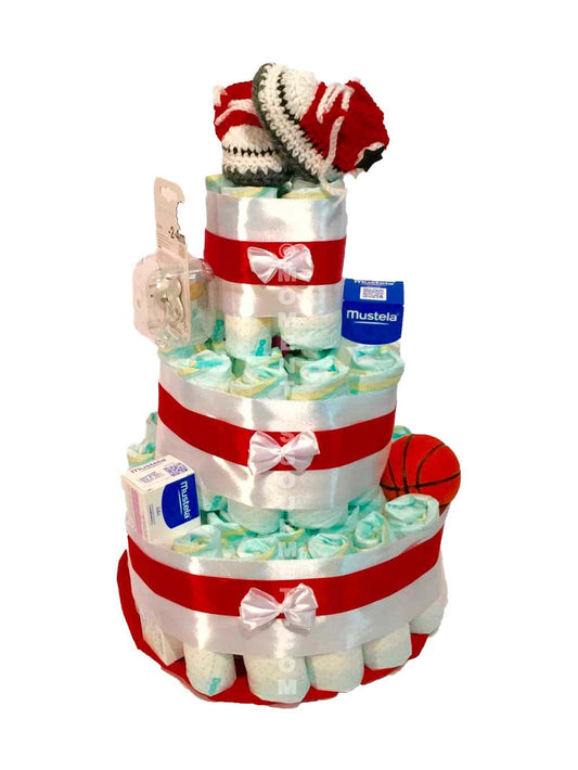 Tarta de pañales DODOT Converse + Mustela