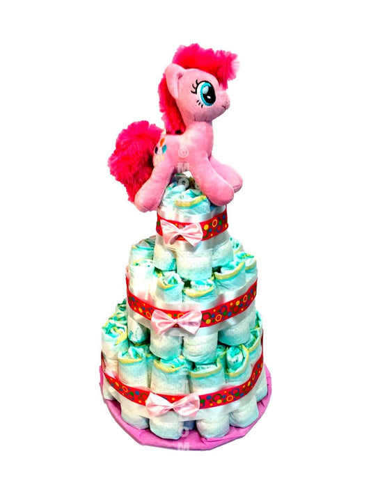 Tarta de pañales DODOT Mi pequeño pony rosa