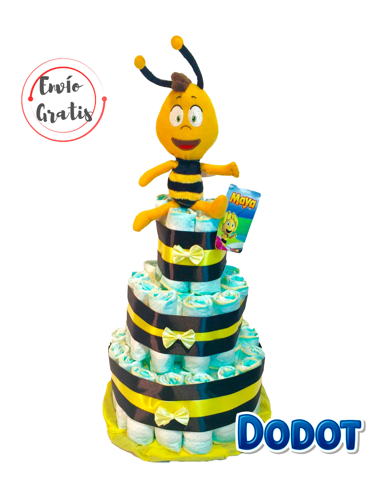 Tarta de pañales DODOT Abeja Maya (Willy)