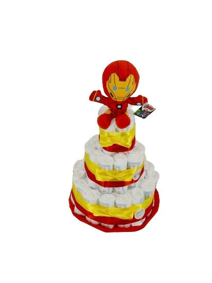 Tarta de pañales Avengers Iron Man