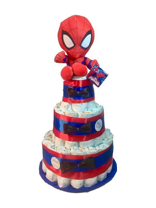 Tarta de pañales Avengers Spiderman