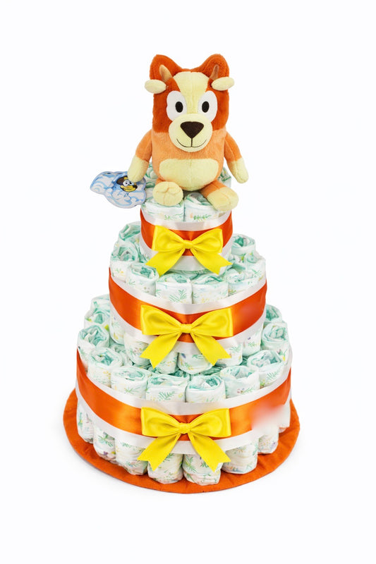 Tarta de pañales Bluey Bingo 