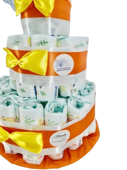 Tarta de pañales Bluey Bingo 