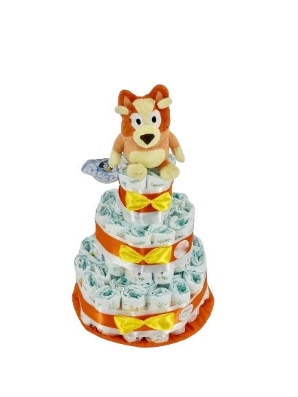 Tarta de pañales Bluey Bingo 