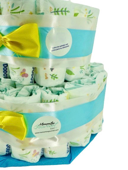 Tarta de pañales Bluey  