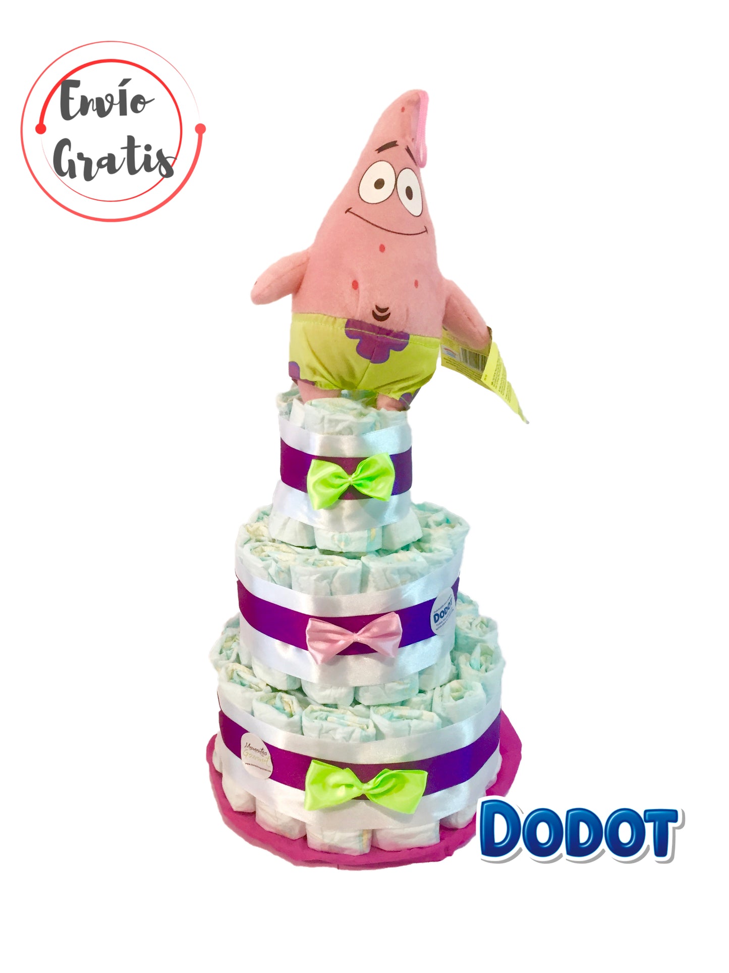 Tarta de pañales DODOT Bob esponja Patricio