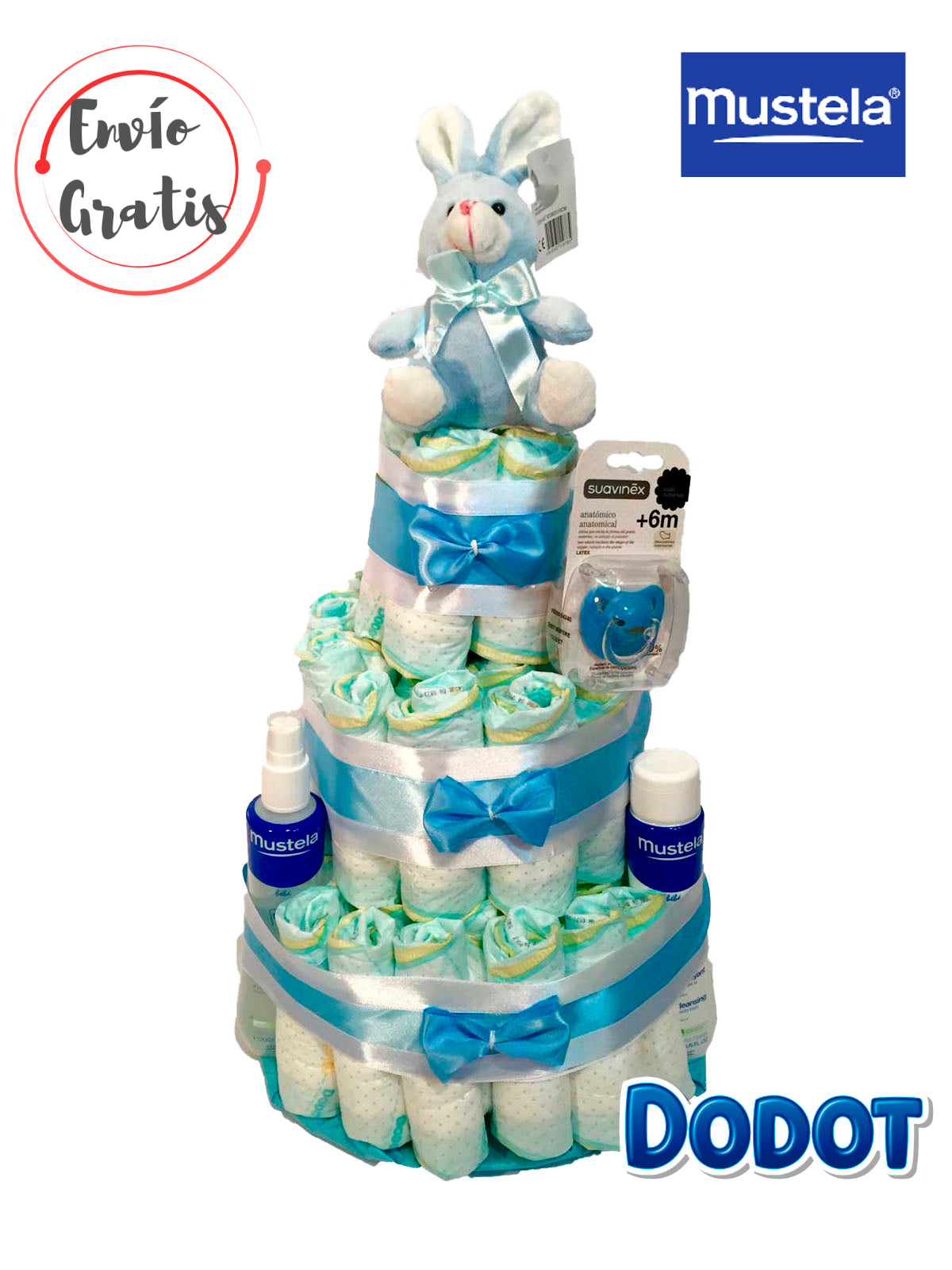 Tarta de pañales DODOT conejito Mustela