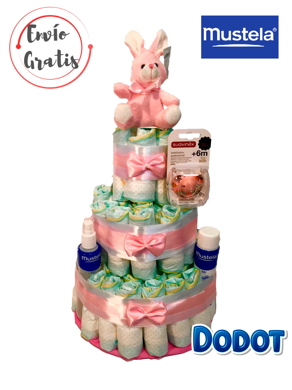 Tarta de pañales DODOT conejito Mustela