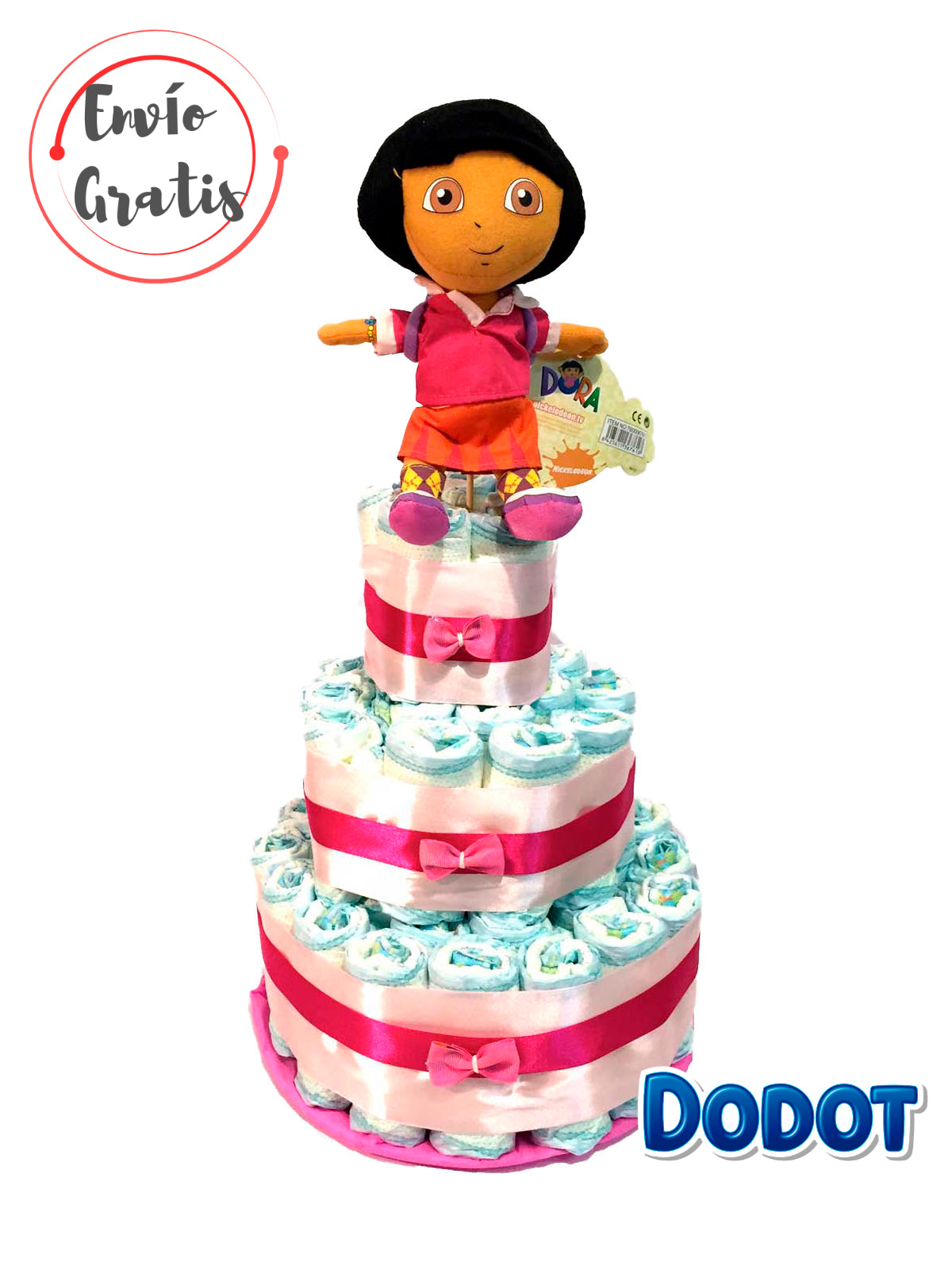 Tarta de pañales DODOT Dora exploradora