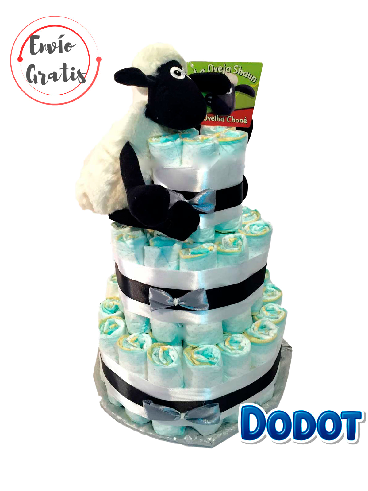 Tarta de pañales DODOT La oveja Shaun