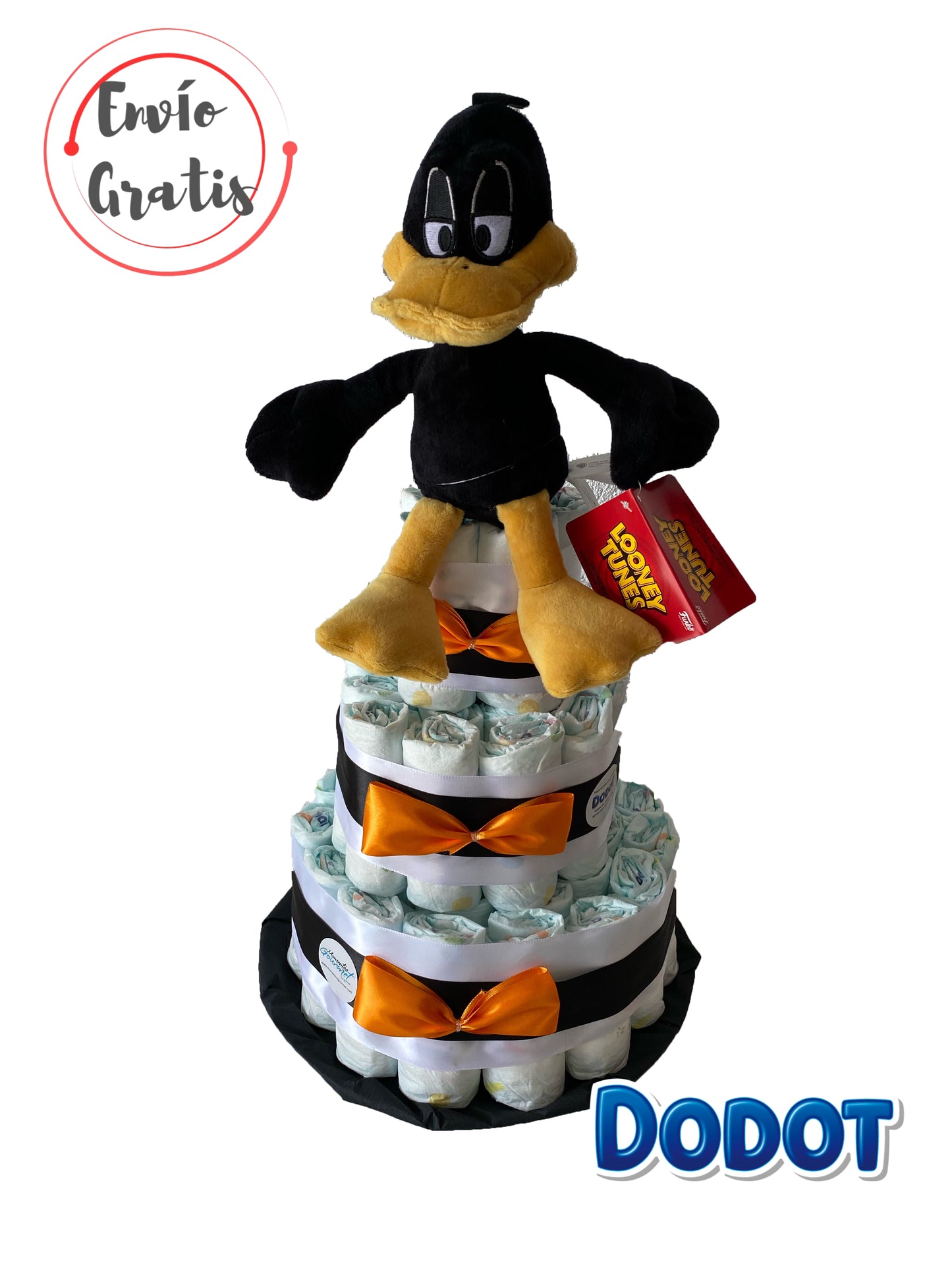 Tarta de pañales DODOT Looney tunes Pato Lucas