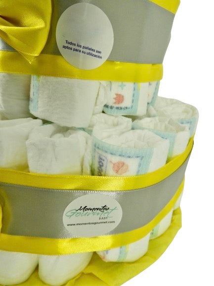 Tarta de pañales Minions