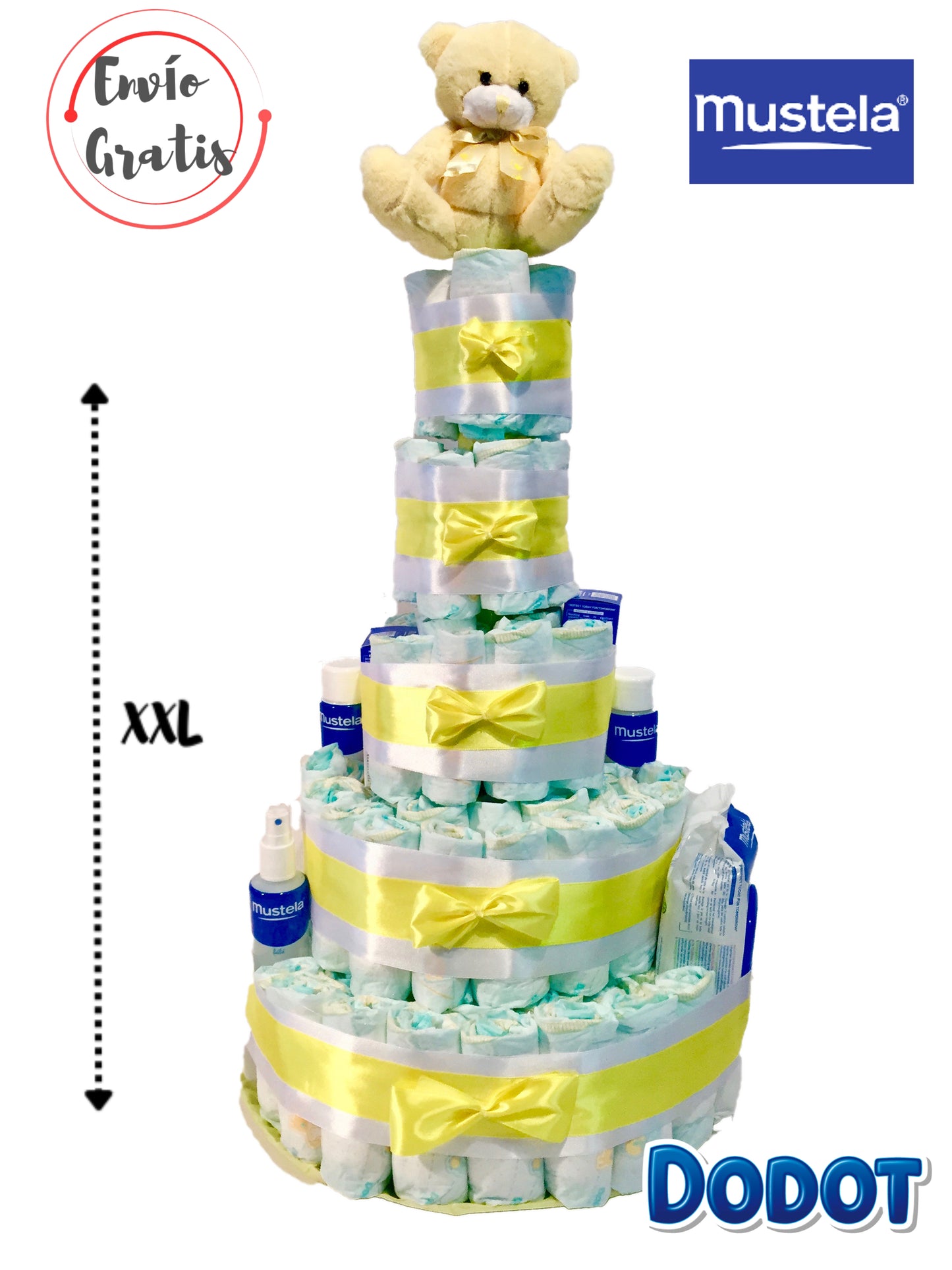 Tarta de pañales DODOT Mustela Magnum XXL