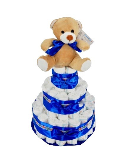 Tarta de pañales Osito Primavera