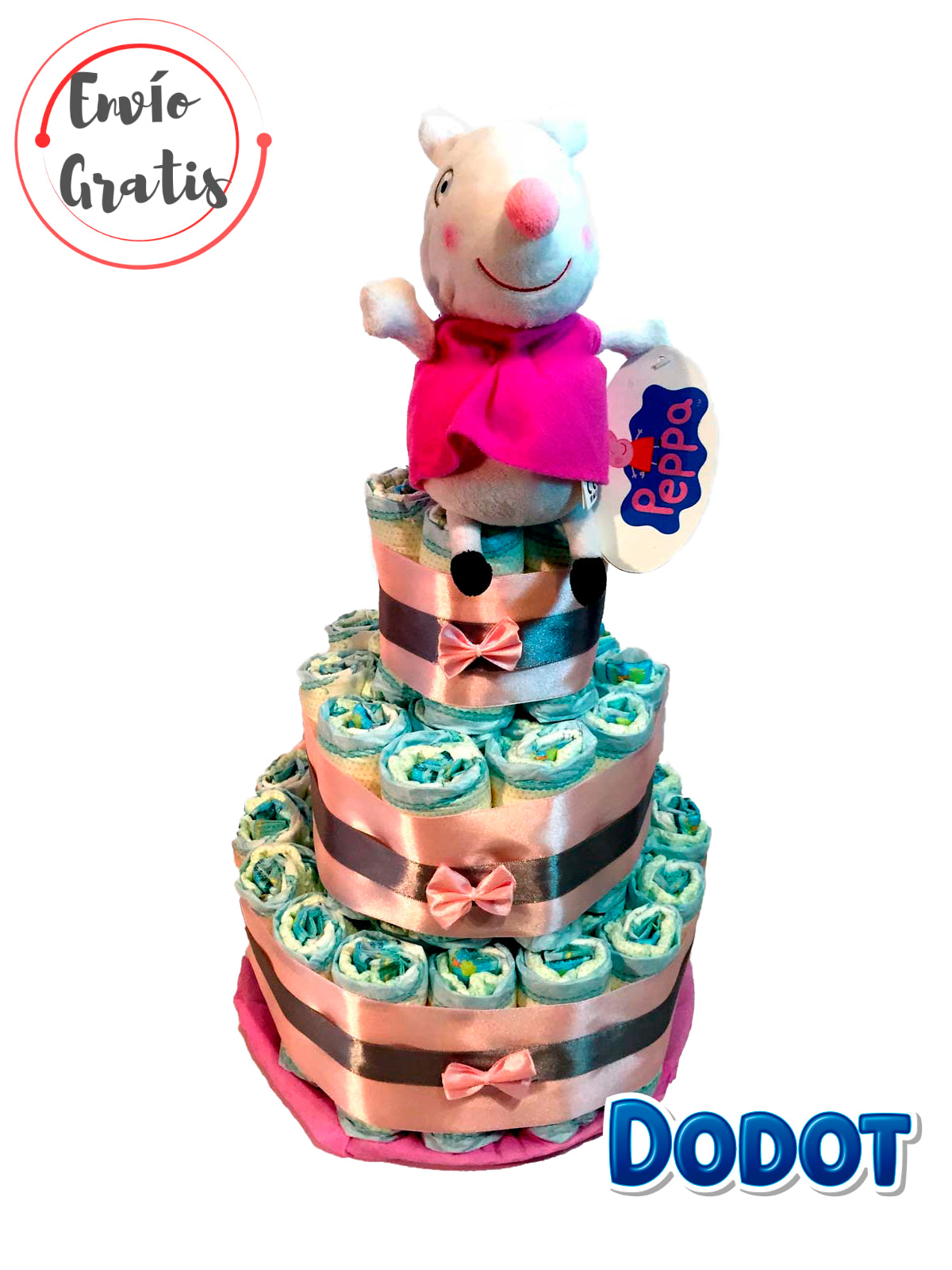 Tarta de pañales DODOT Peppa pig (Susy sheep)