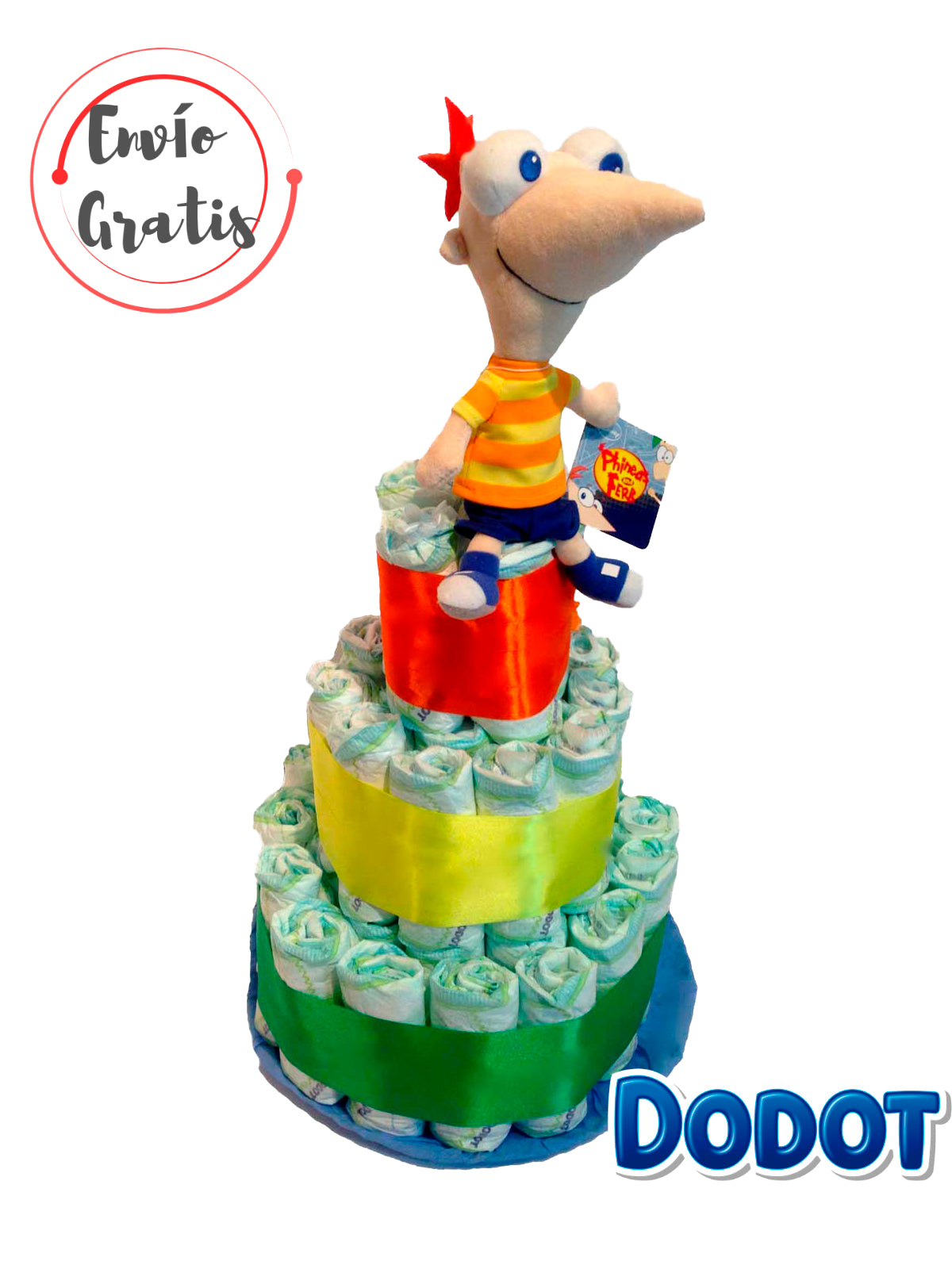 Tarta de pañales DODOT Phineas and Ferb (Phineas)