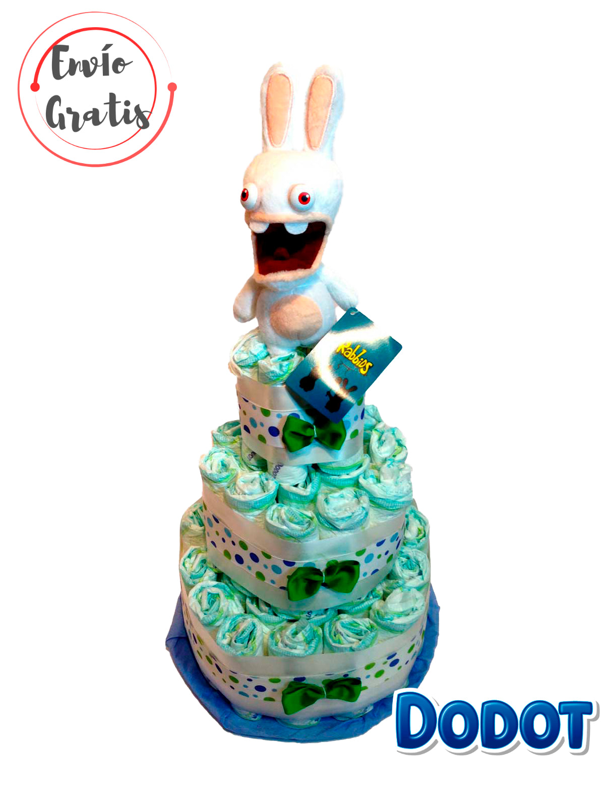 Tarta de pañales DODOT Rabbids