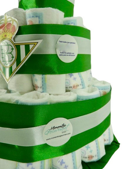 Tarta de pañales Real Betis balompié
