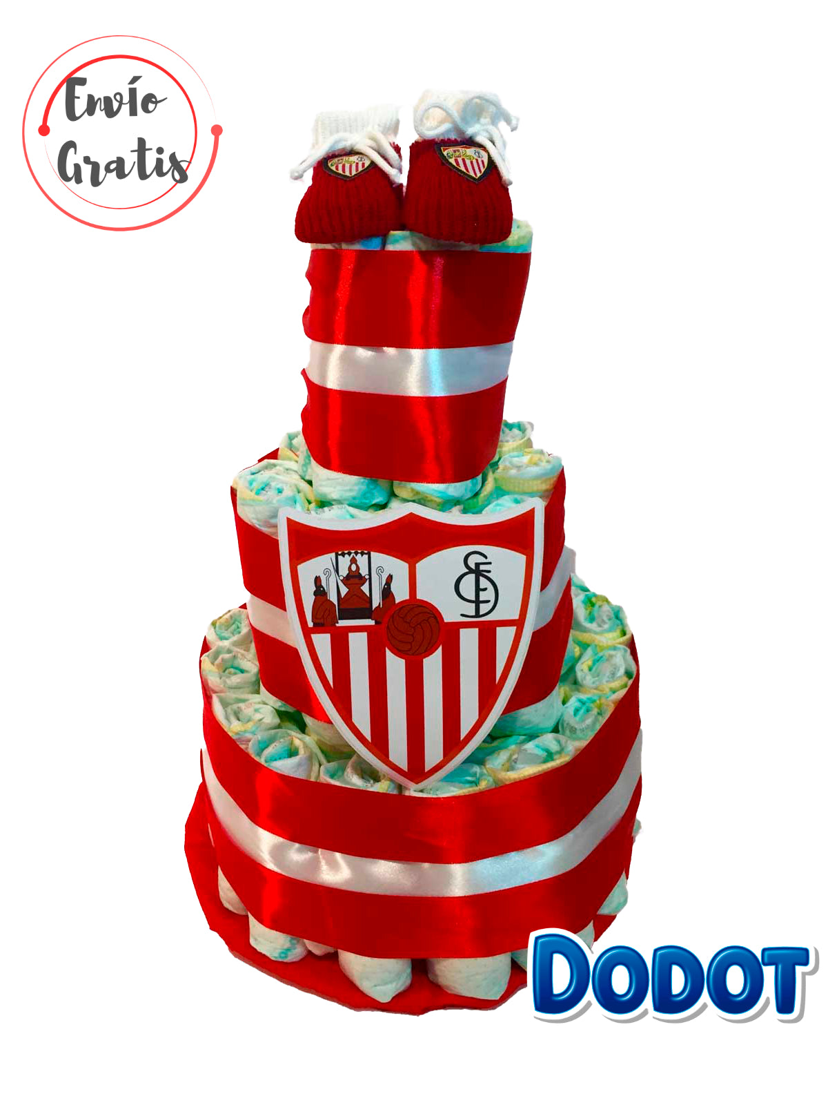 Tarta de pañales DODOT Sevilla C.F.