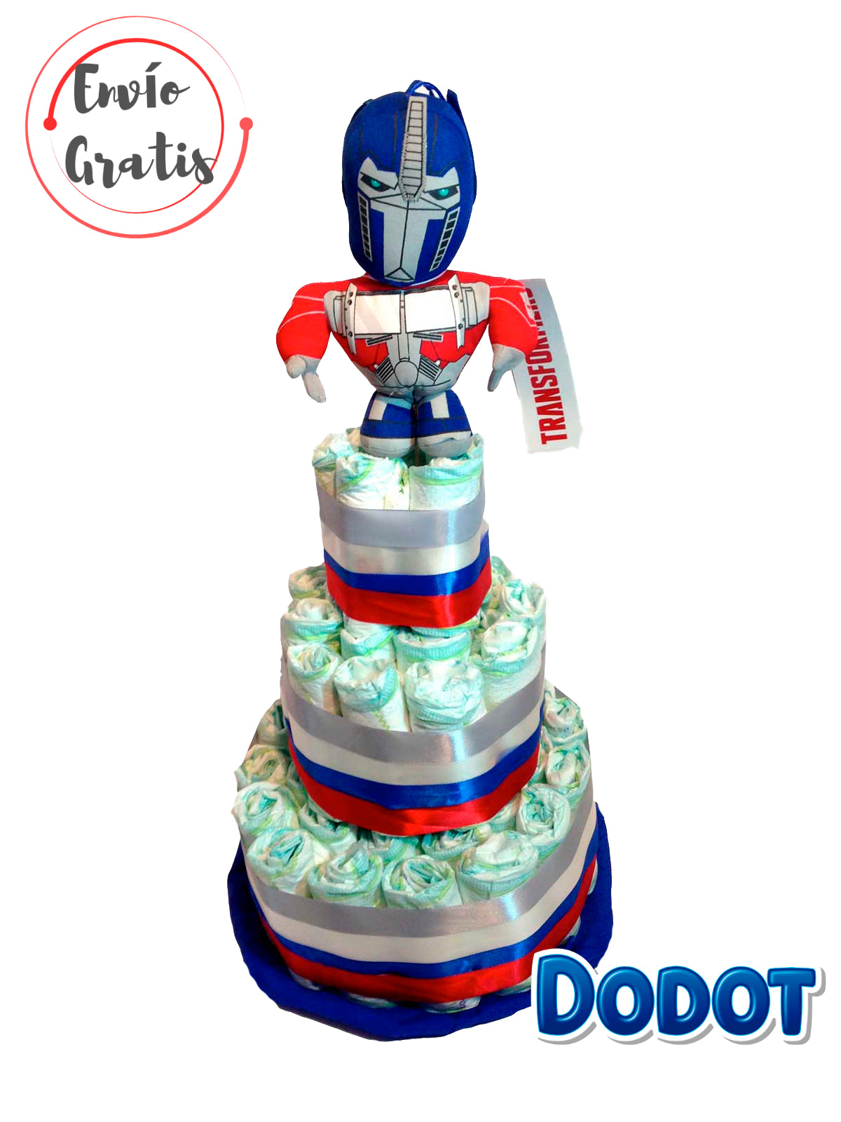 Tarta de pañales DODOT Transformers