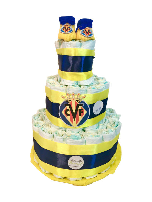 Tarta de pañales Villareal Club de Futbol