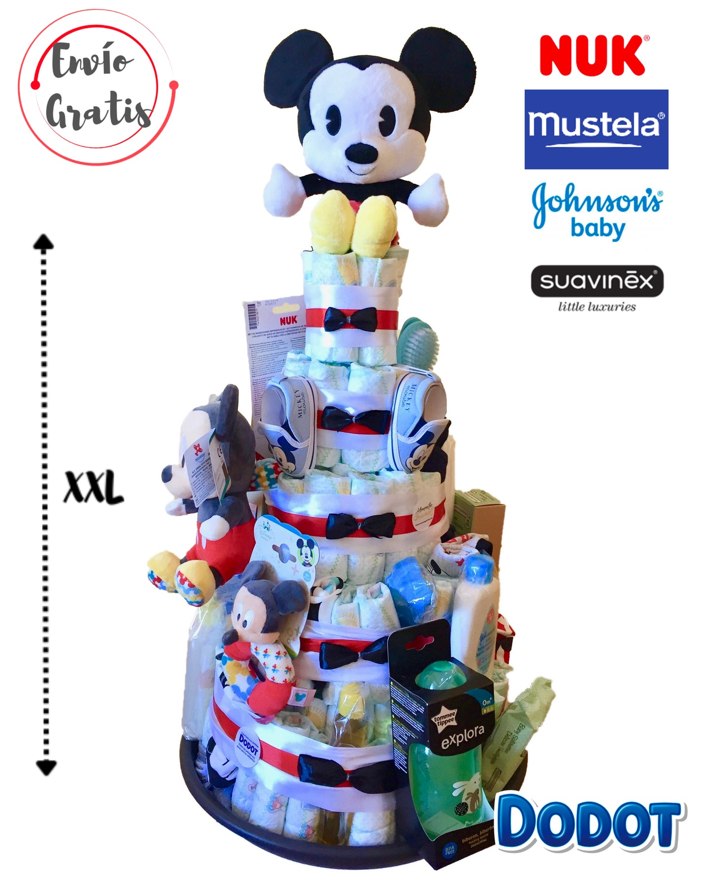 Tarta de pañales Mickey Mousse Disney XXL Magnum