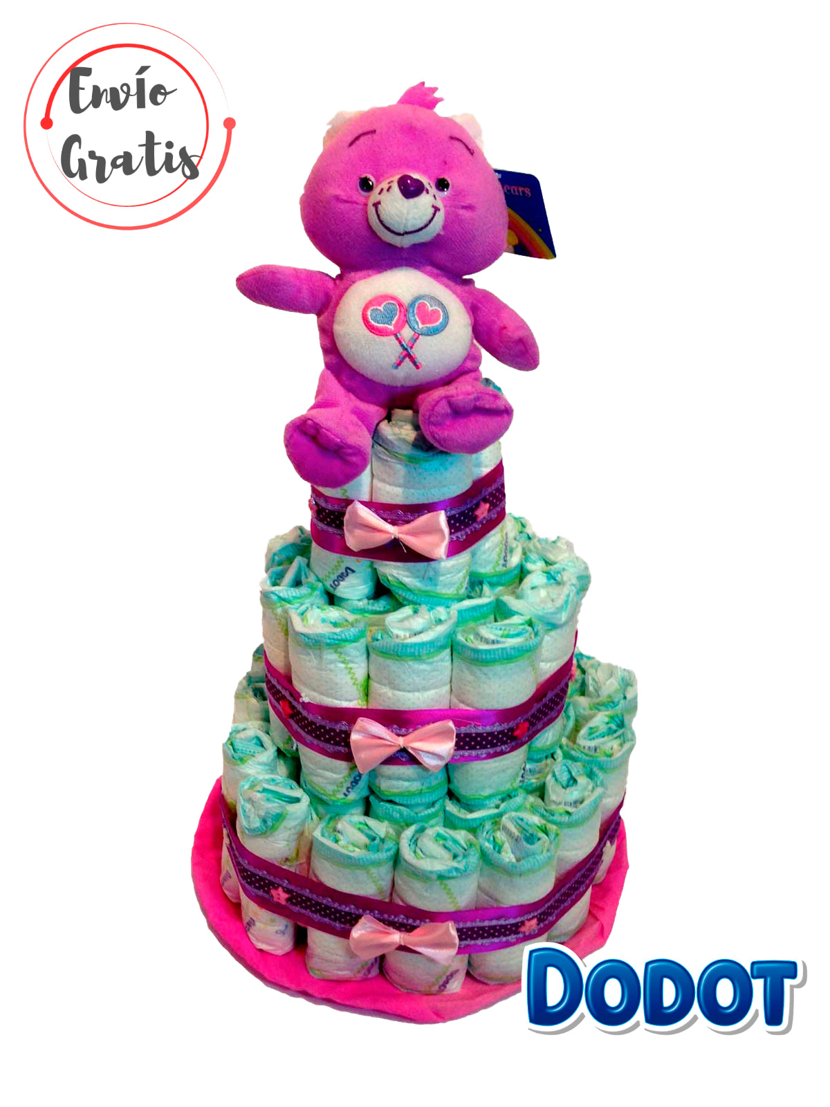 Tarta de pañales DODOT Osos Amorosos