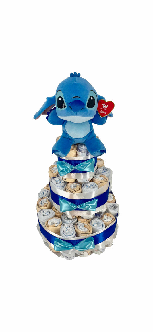 Tarta de pañales Stitch