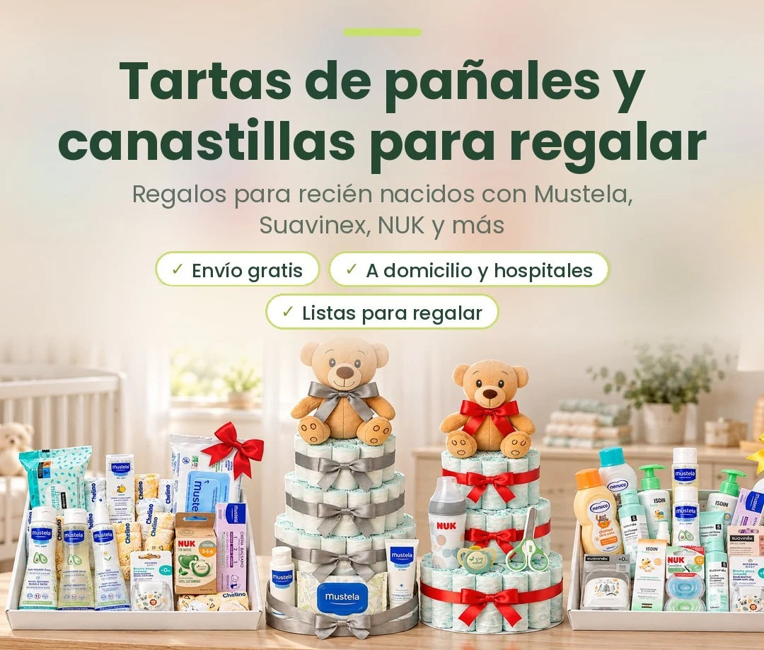 Tartas de pañales y canastillas para regalar