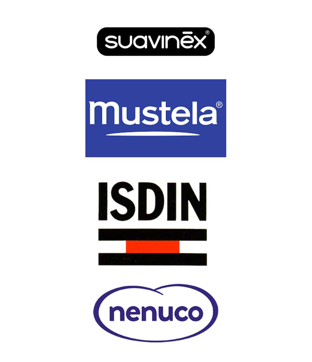 logos suavinex mustela isdin nenuco