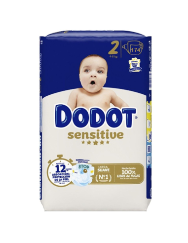 Pañales DODOT Sensitive talla 2 (de 4 a 8 kg)